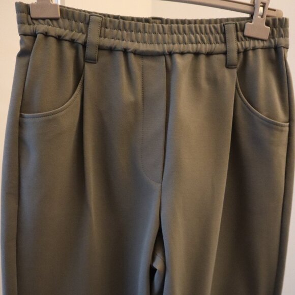Brunello Cucinelli Pants Military Green Relax Pull On Style Size 8 New Tag $1950 - Picture 4 of 10